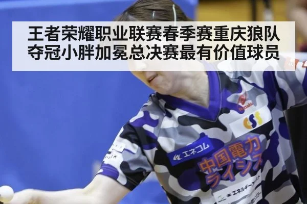 王者荣耀职业联赛春季赛重庆狼队夺冠小胖加冕总决赛最有价值球员